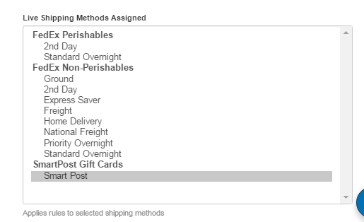 Carrier Rule Shipping Method