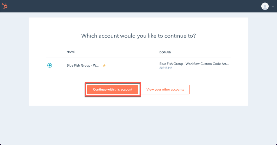 HubSpot: Pick Account