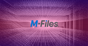 Mfiles logo on digital background